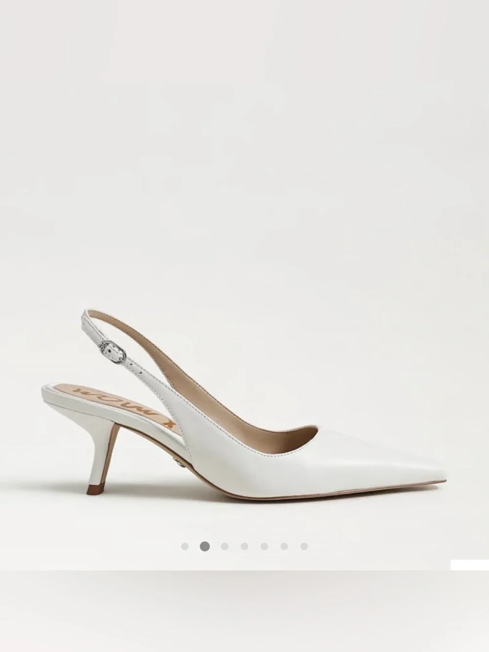NWT Sam Edelman Bianka Slingback Pump, Bright White Leather, Size 8